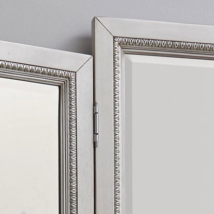 Camila Vanity Mirror by Pulaski Furniture in semi-transparent creamy white. Made from ash veneers in a modern style.