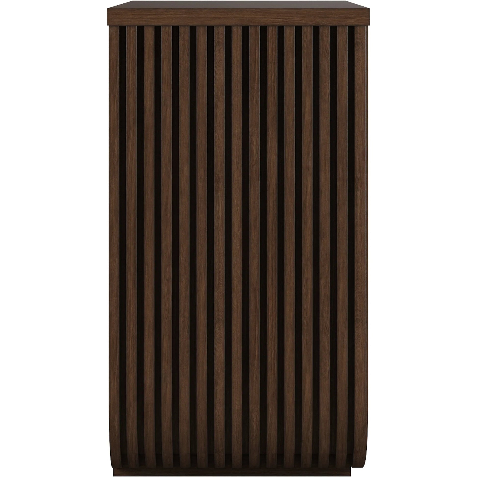 Verge Door Chest by A.R.T. Furniture in handcrated walnut. Made from poplar solids, flat cut walnut veneers in a traditional style.