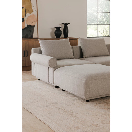 Rosello Slipper Chair by Moe's Home Collection. Made from upholstery: 30% recycled polyester, 70% polyester, plywood frame, foam, fiber seat in a unique style.