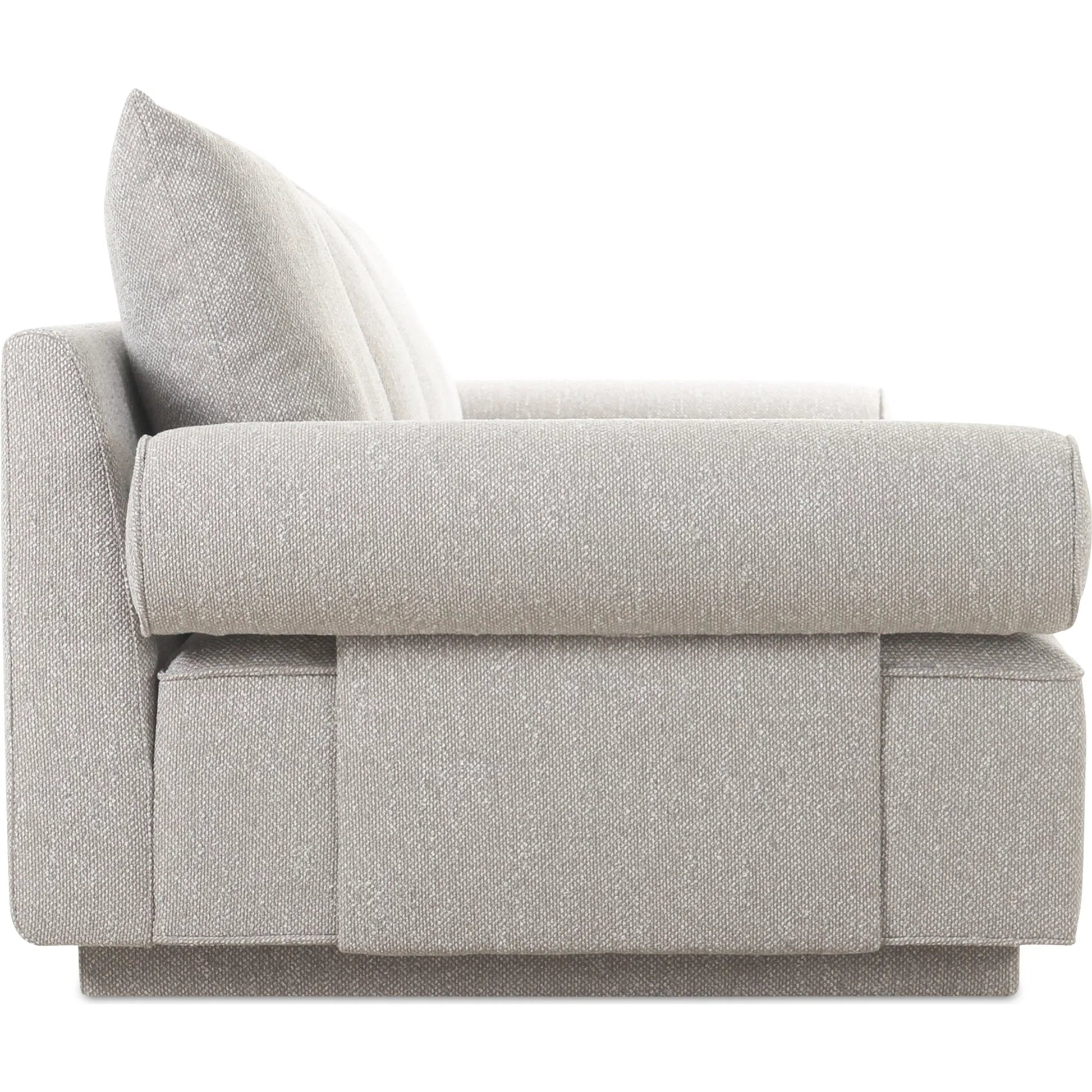 Rosello Modular Sofa by Moe's Home Collection in grey. Made from upholstery: 30% recycled polyester, 70% polyester, plywood frame, foam, fiber seat in a unique style.