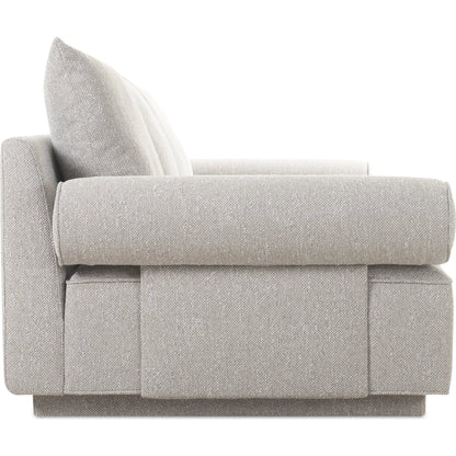 Rosello Modular Sofa by Moe's Home Collection in grey. Made from upholstery: 30% recycled polyester, 70% polyester, plywood frame, foam, fiber seat in a unique style.