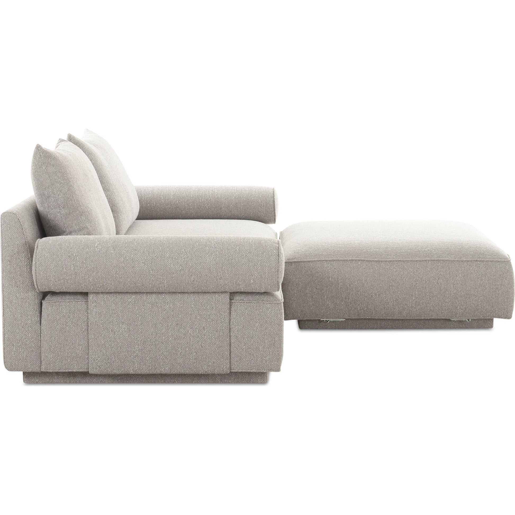 Rosello Nook Modular Sectional by Moe's Home Collection in grey. Made from upholstery: 30% recycled polyester, 70% polyester, plywood frame, foam, fiber seat in a unique style.
