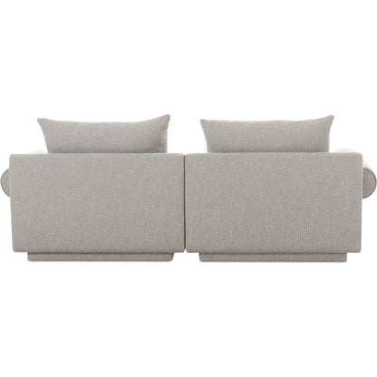 Rosello Nook Modular Sectional by Moe's Home Collection in grey. Made from upholstery: 30% recycled polyester, 70% polyester, plywood frame, foam, fiber seat in a unique style.