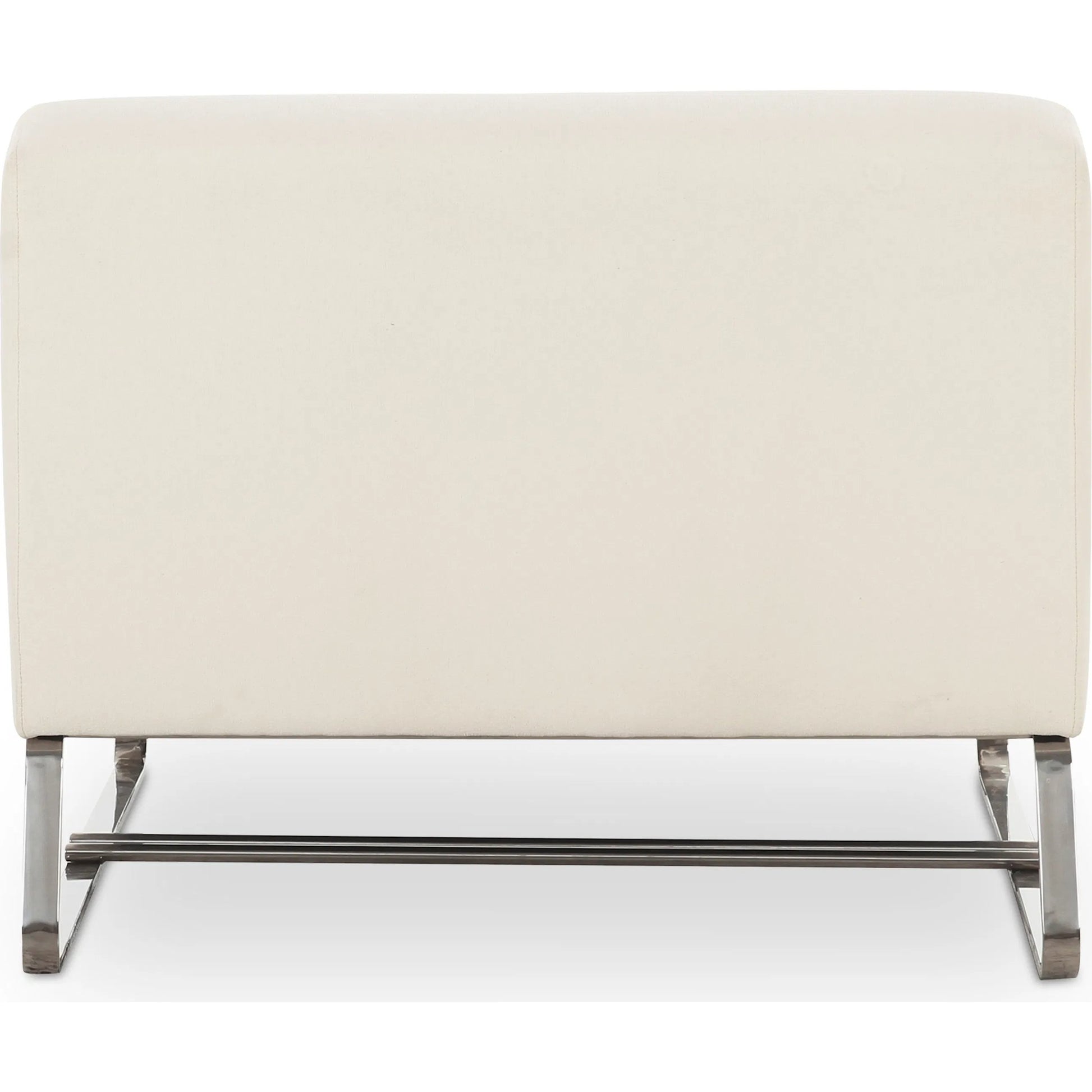 Jules Outdoor Accent Chair by Moe's Home Collection in off white. Made from upholstery: 100% polyester, antiseptic plywood frame, foam, fiber fill, aluminum leg in a transitional style.