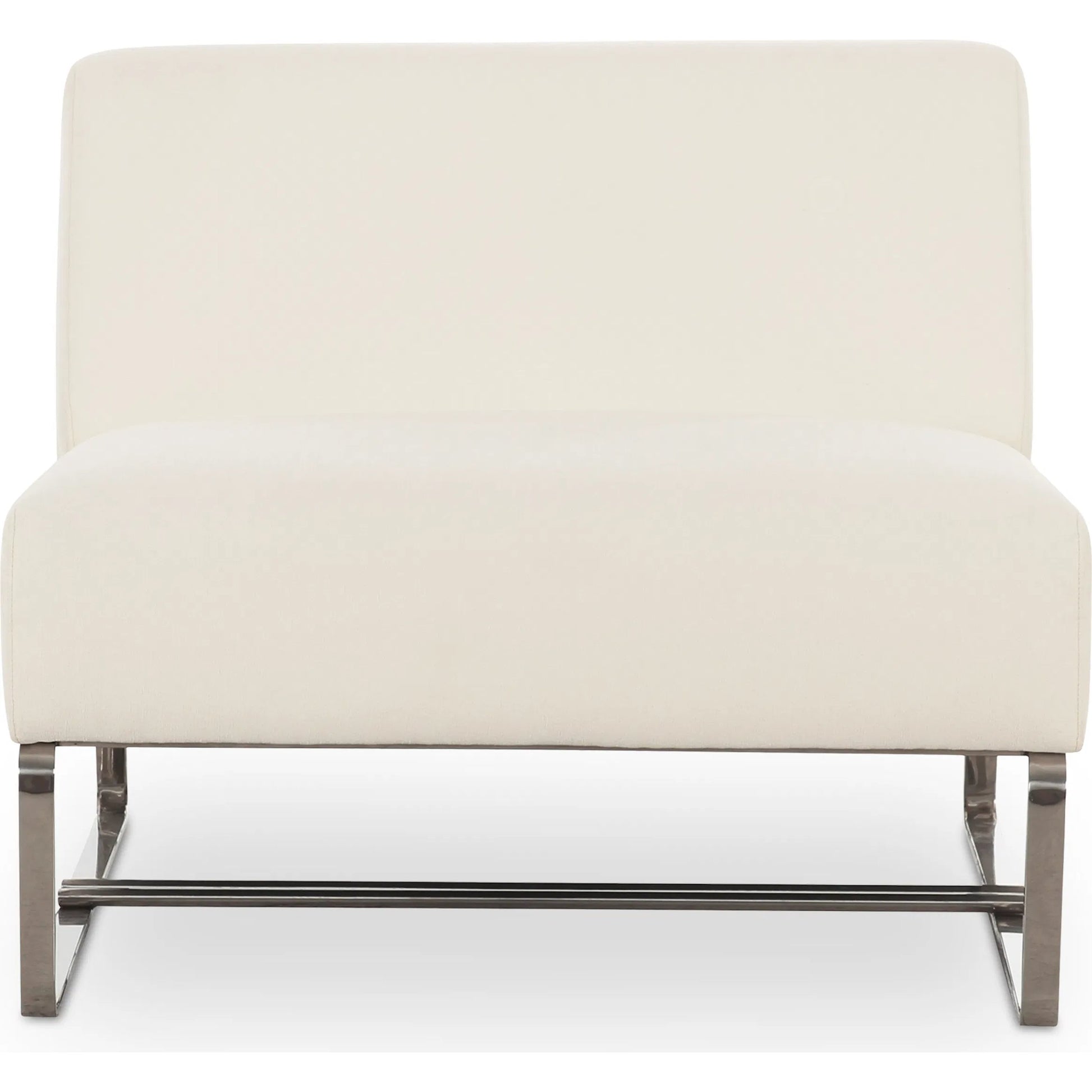 Jules Outdoor Accent Chair by Moe's Home Collection in off white. Made from upholstery: 100% polyester, antiseptic plywood frame, foam, fiber fill, aluminum leg in a transitional style.