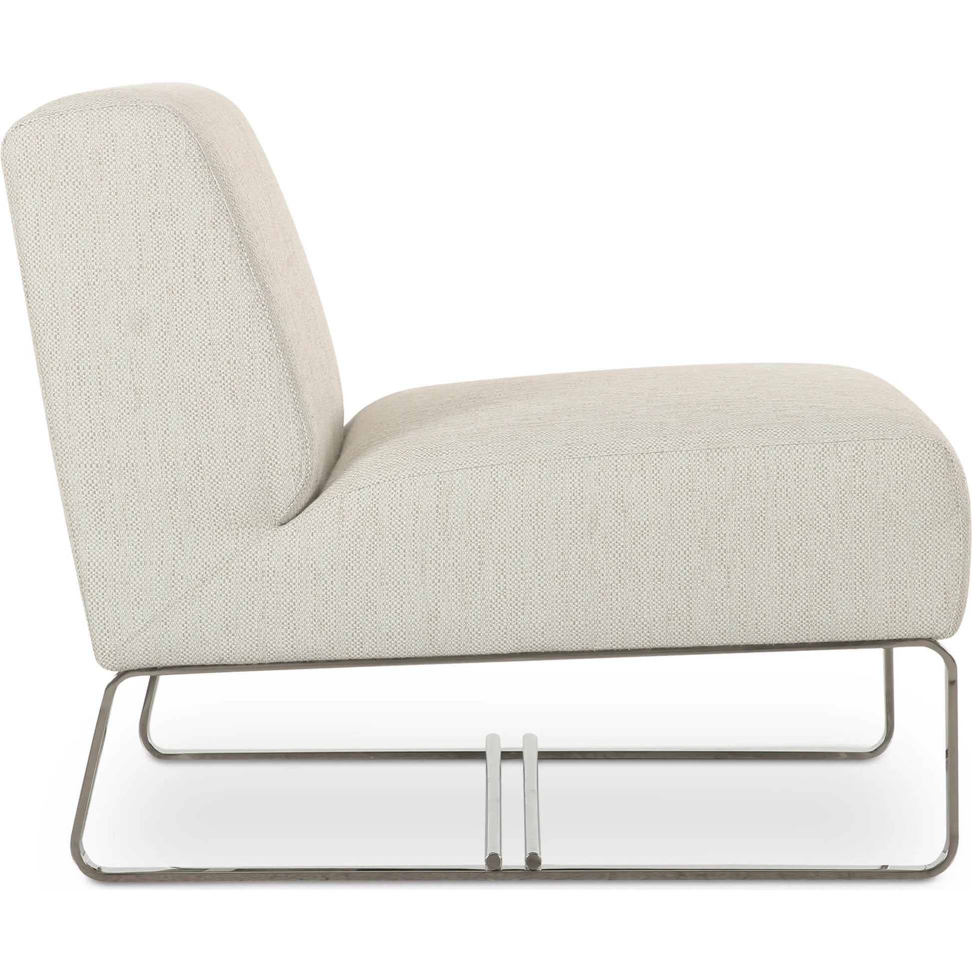 Jules Outdoor Accent Chair by Moe's Home Collection in off white. Made from upholstery: 100% polyester, antiseptic plywood frame, foam, fiber fill, aluminum leg in a transitional style.