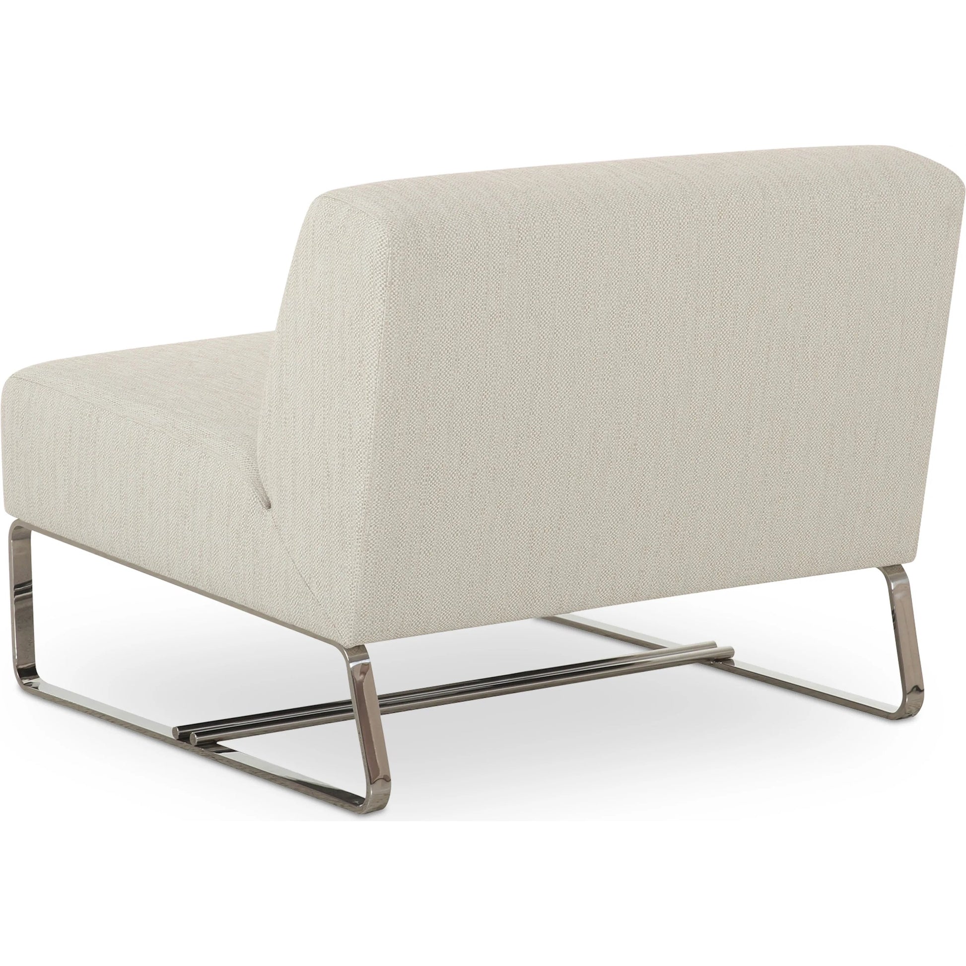 Jules Outdoor Accent Chair by Moe's Home Collection in off white. Made from upholstery: 100% polyester, antiseptic plywood frame, foam, fiber fill, aluminum leg in a transitional style.