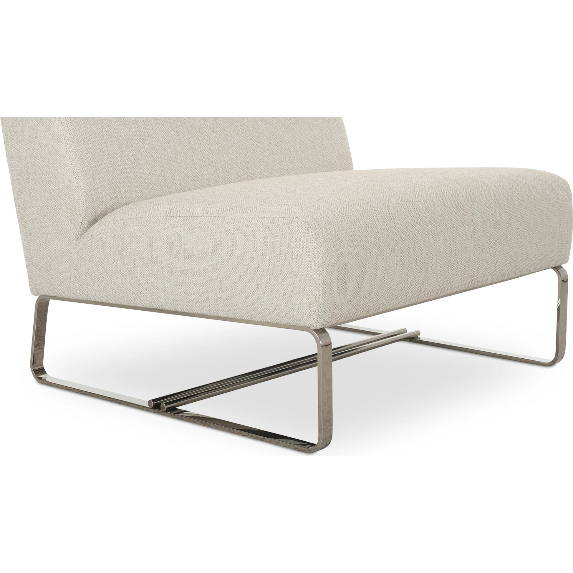 Jules Outdoor Accent Chair by Moe's Home Collection in off white. Made from upholstery: 100% polyester, antiseptic plywood frame, foam, fiber fill, aluminum leg in a transitional style.