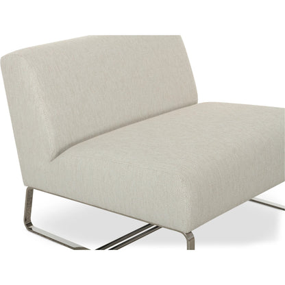 Jules Outdoor Accent Chair by Moe's Home Collection in off white. Made from upholstery: 100% polyester, antiseptic plywood frame, foam, fiber fill, aluminum leg in a transitional style.