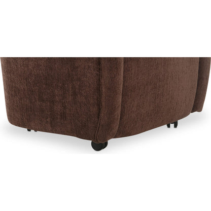 Drava Rolling Dining Chair by Moe's Home Collection. Made from upholstery: 100% polyester, plywood frame, foam, fiber seat, plastic roller in a transitional style.