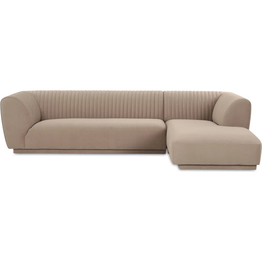 Zandro Sectional by Moe's Home Collection. Made from upholstery: 100% polyester, plywood frame, foam, fiber seat in a unique style.