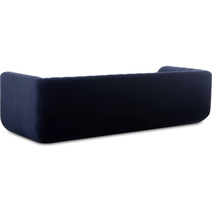 Rosy Sofa by Moe's Home Collection in blue. Made from 100% polyester, plywood frame, foam, fiber seat in a unique style.