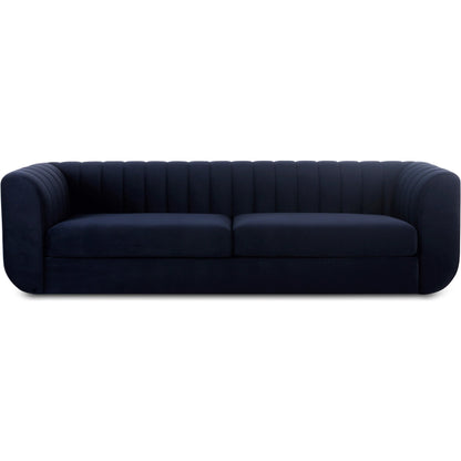Rosy Sofa by Moe's Home Collection in blue. Made from 100% polyester, plywood frame, foam, fiber seat in a unique style.
