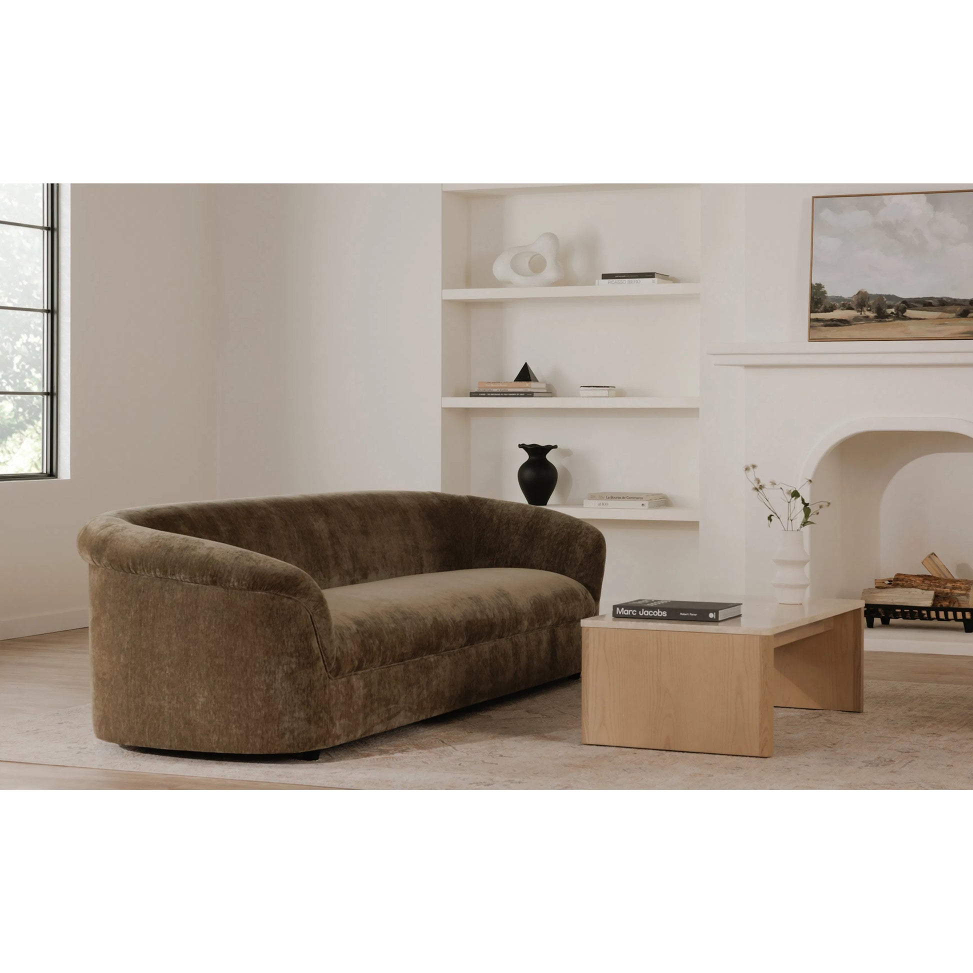 Thora Sofa by Moe's Home Collection. Made from upholstery: 100% polyester, plywood frame, foam, fiber seat in a eclectic & global style.