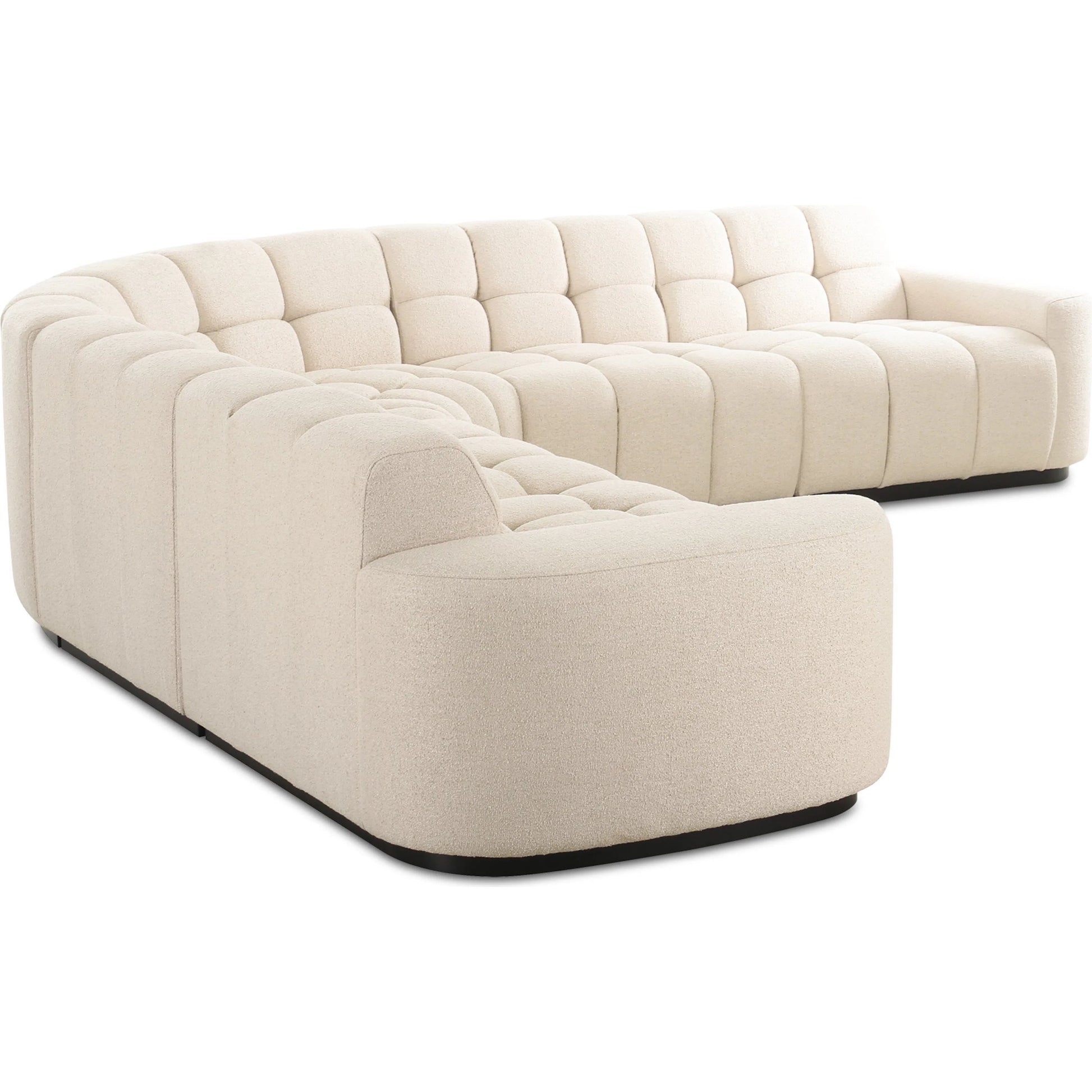 Roman L Shaped Sectional by Moe's Home Collection. Made from upholstery: 90% polyester, 10% linen, plywood frame, foam, fiber seat in a transitional style.