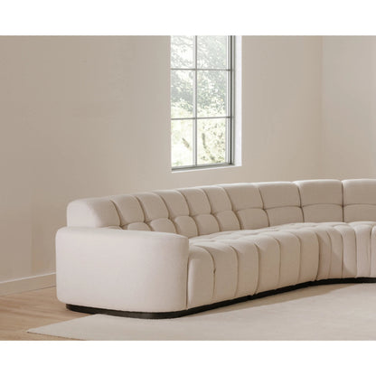 Roman L Shaped Sectional by Moe's Home Collection. Made from upholstery: 90% polyester, 10% linen, plywood frame, foam, fiber seat in a transitional style.
