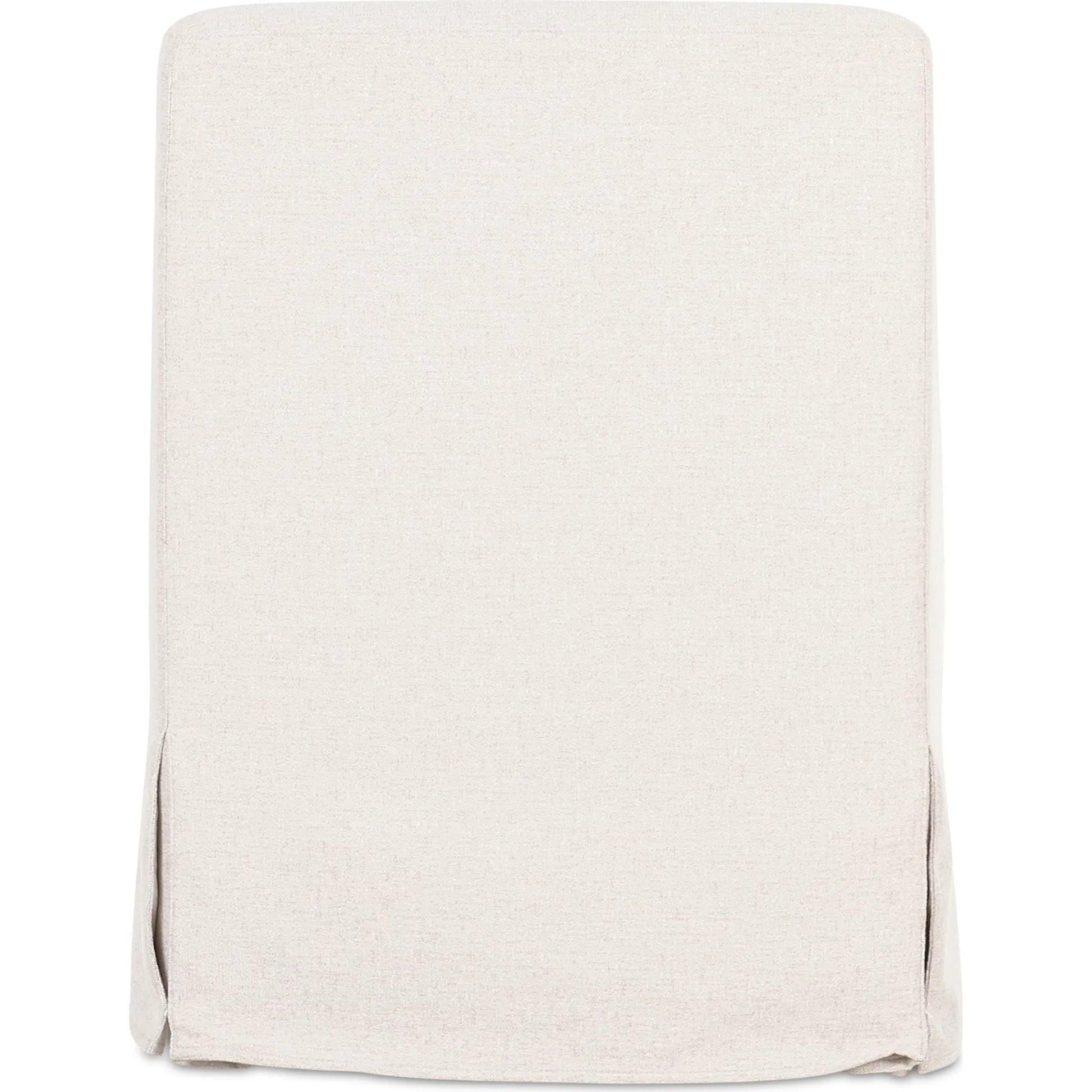Lydia Slipcover Dining Chair by Moe's Home Collection in beige. Made from upholstery: 100% polyester, foam, plywood, nylon castors in a transitional style.