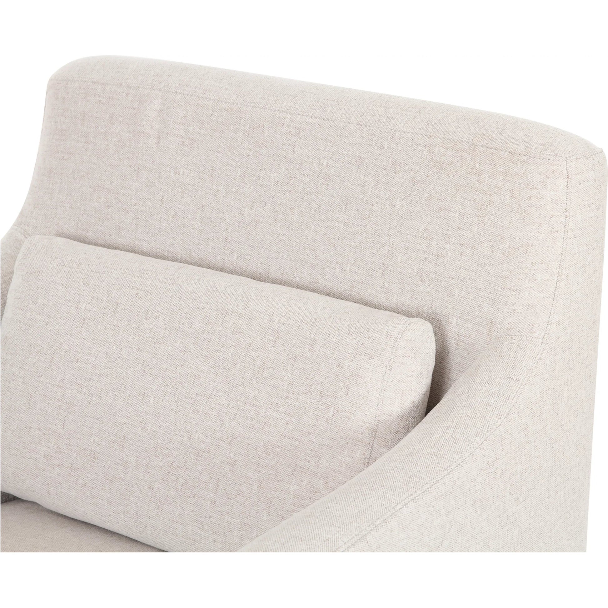 Lydia Slipcover Dining Chair by Moe's Home Collection in beige. Made from upholstery: 100% polyester, foam, plywood, nylon castors in a transitional style.