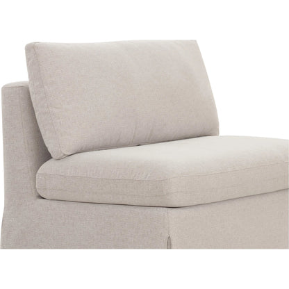 Fable Slipcover Dining Chair and Half by Moe's Home Collection in beige. Made from upholstery: 100% polyester, foam, plywood in a transitional style.