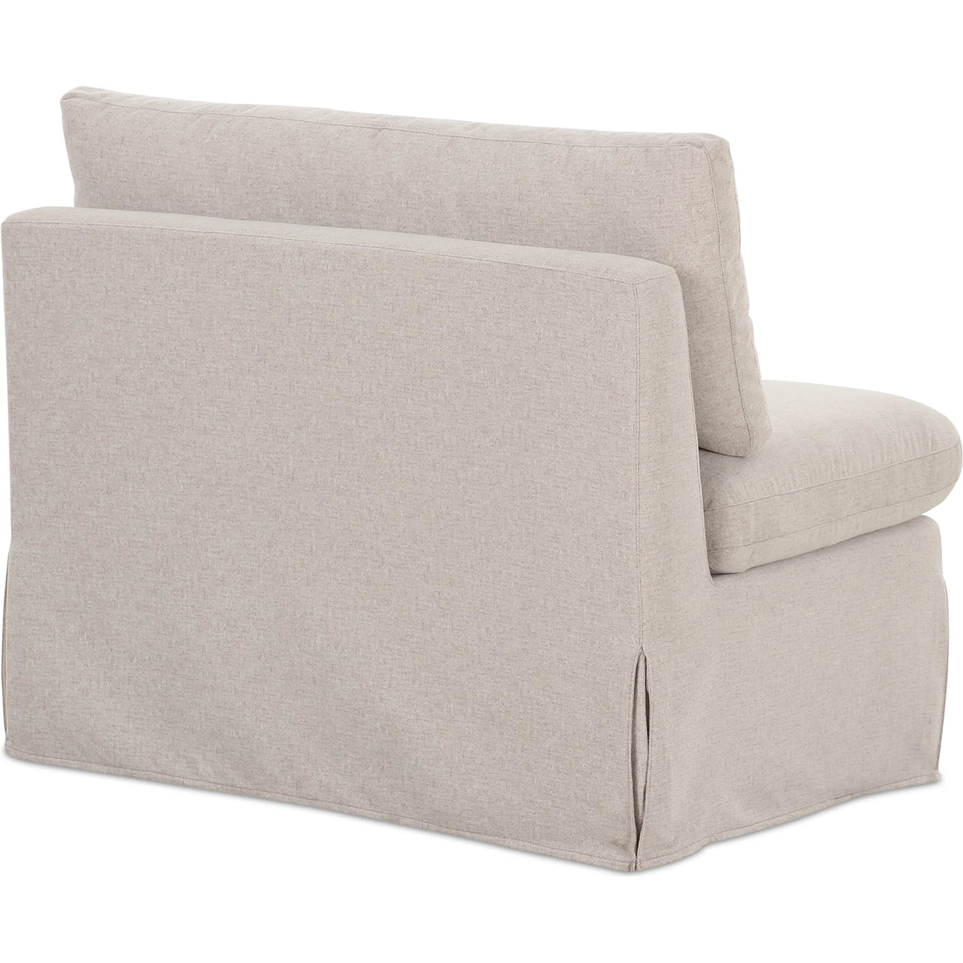 Fable Slipcover Dining Chair and Half by Moe's Home Collection in beige. Made from upholstery: 100% polyester, foam, plywood in a transitional style.