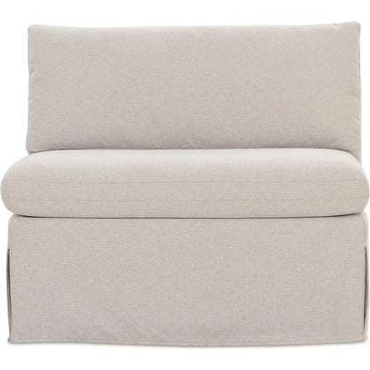 Fable Slipcover Dining Chair and Half by Moe's Home Collection in beige. Made from upholstery: 100% polyester, foam, plywood in a transitional style.