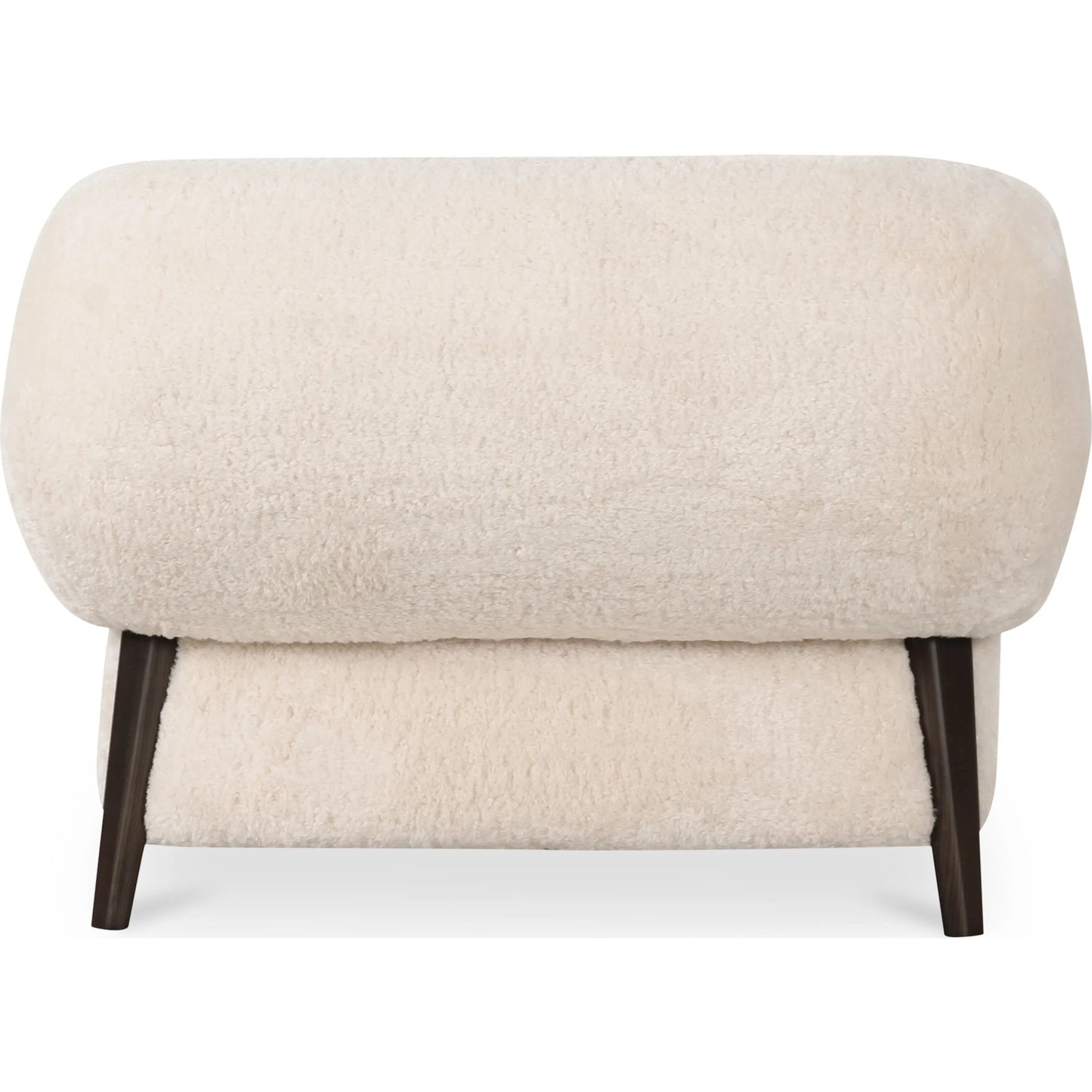 004 SI-2367969 | Additional Silo | Devlin Lounge Chair by Moe's Home Collection in cream faux fur. Made from upholstery: 100% polyester, ash wood leg, foam, fiber seat, plywood frame in a transitional style.
