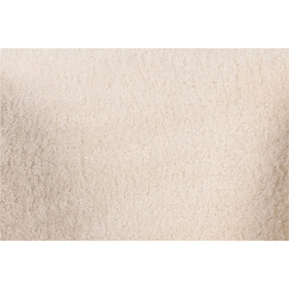 Devlin Lounge Chair by Moe's Home Collection in cream faux fur. Made from upholstery: 100% polyester, ash wood leg, foam, fiber seat, plywood frame in a transitional style.