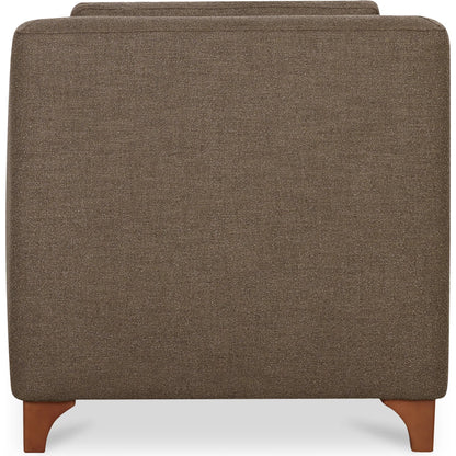 Hewitt Accent Chair Stripe by Moe's Home Collection in beige stripe. Made from upholstery: 100% polyester, birch wood leg, foam, fiber seat, plywood frame in a transitional style.