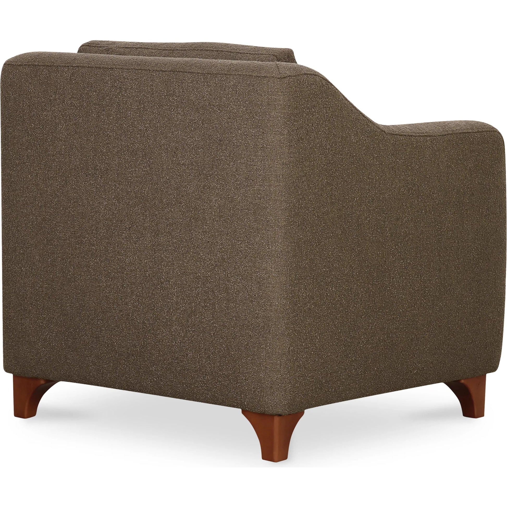 Hewitt Accent Chair Stripe by Moe's Home Collection in beige stripe. Made from upholstery: 100% polyester, birch wood leg, foam, fiber seat, plywood frame in a transitional style.