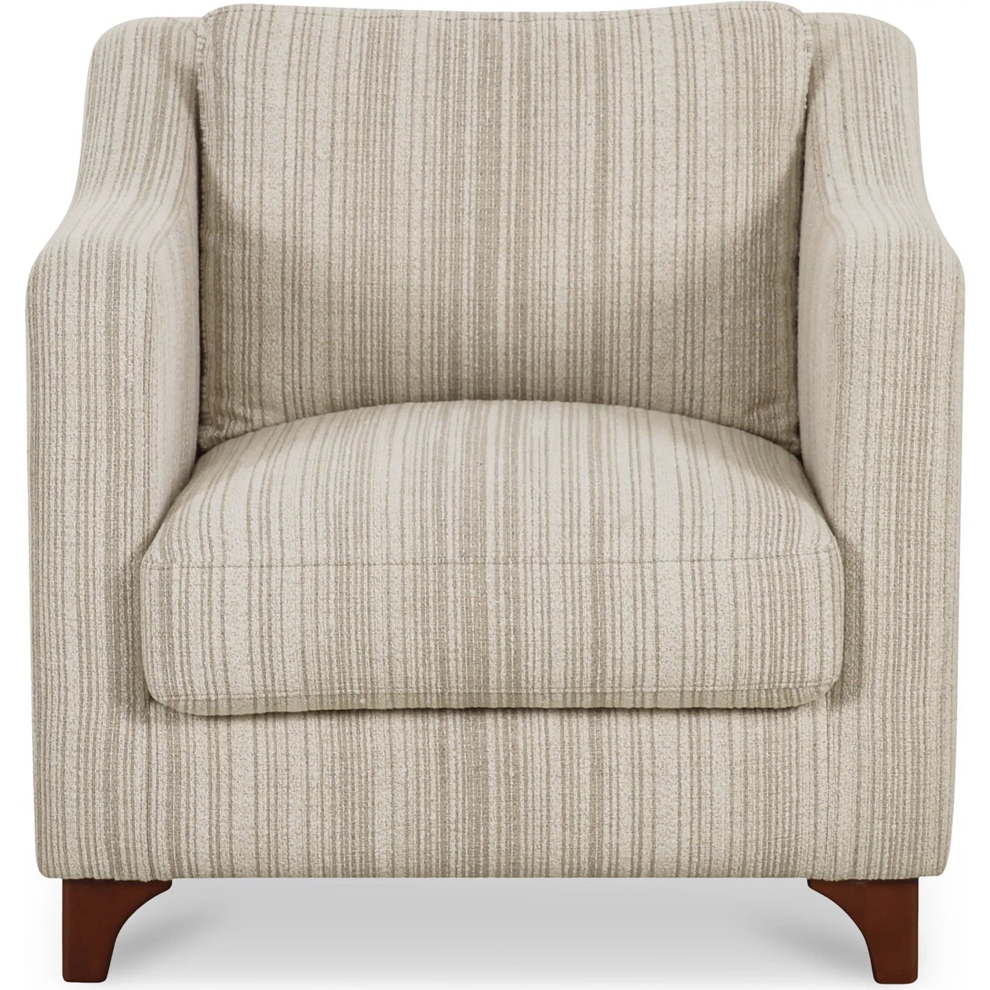 003 SI-2368094 | Additional Silo | Hewitt Accent Chair Stripe by Moe's Home Collection in beige stripe. Made from upholstery: 100% polyester, birch wood leg, foam, fiber seat, plywood frame in a transitional style.