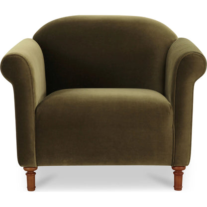 Harmony Accent Chair by Moe's Home Collection. Made from upholstery: 100% polyester, birch wood leg, foam, fiber seat, plywood frame in a traditional style.