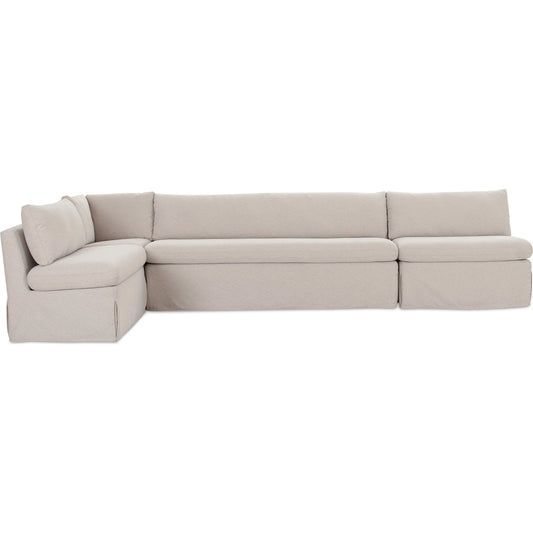 Fable Slipcover Dining Banquette L Shape by Moe's Home Collection in beige. Made from upholstery: 100% polyester, foam, plywood in a unique style.