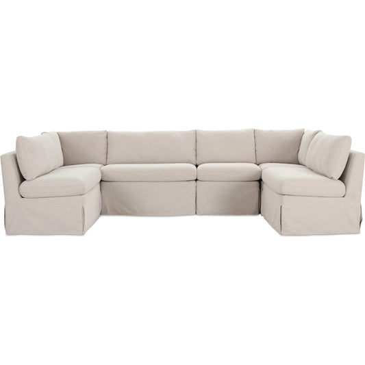 Fable Slipcover Dining Banquette U Shape by Moe's Home Collection in beige. Made from upholstery: 100% polyester, foam, plywood in a unique style.