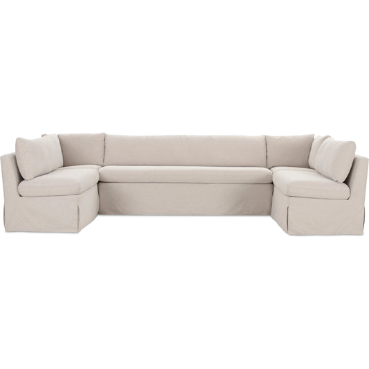 Fable Slipcover Dining Banquette U Shape by Moe's Home Collection in beige. Made from upholstery: 100% polyester, foam, plywood in a unique style.