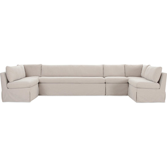 Fable Slipcover Dining Banquette U Shape by Moe's Home Collection in beige. Made from upholstery: 100% polyester, foam, plywood in a unique style.