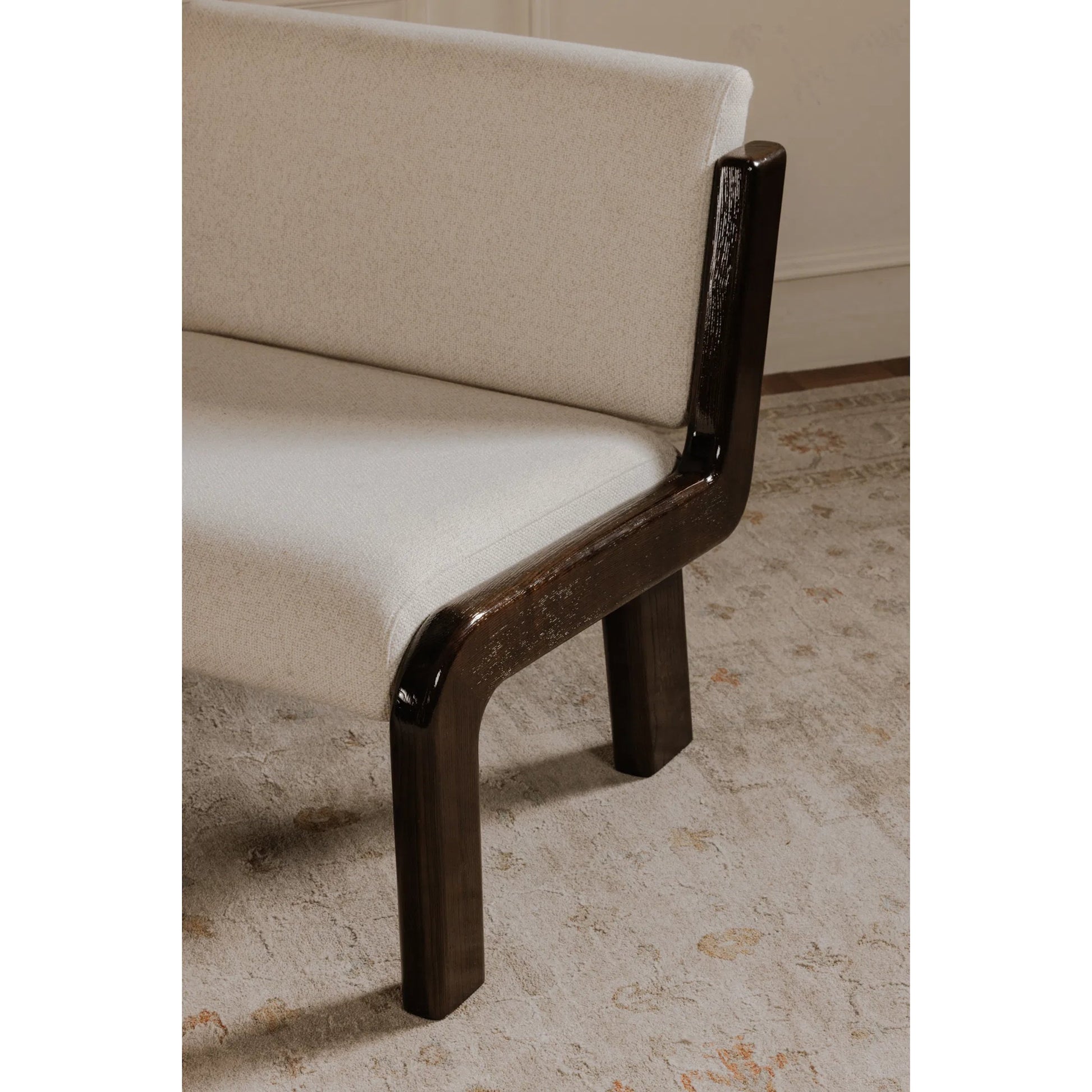 Edie Accent Chair by Moe's Home Collection. Made from 100% polyester, solid ash leg, high density foam seat, plywood frame in a traditional style.