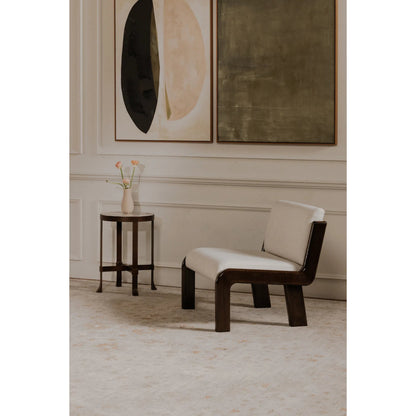 Edie Accent Chair by Moe's Home Collection. Made from 100% polyester, solid ash leg, high density foam seat, plywood frame in a traditional style.