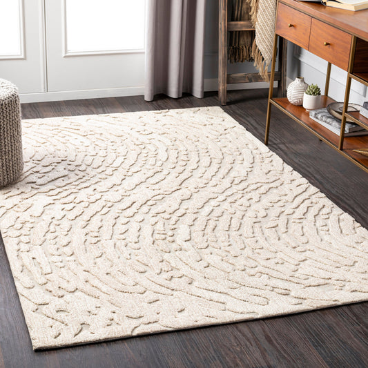 Oakland Rug - 26236 by Surya in cream, light beige, beige. Made from 100% wool in a unique style.