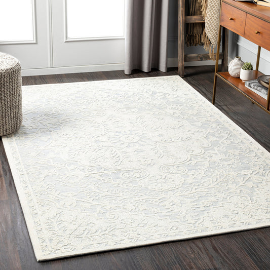 Oakland Rug - 26216 by Surya in light slate, gray, cream. Made from 100% wool in a unique style.