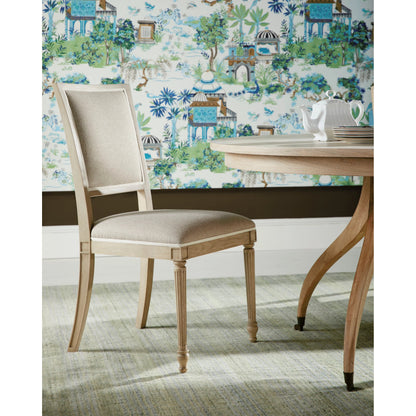 Timeless Flare Uph. Side Chair by Jonathan Charles. Made from beech wood, foam, fabric in a modern style.