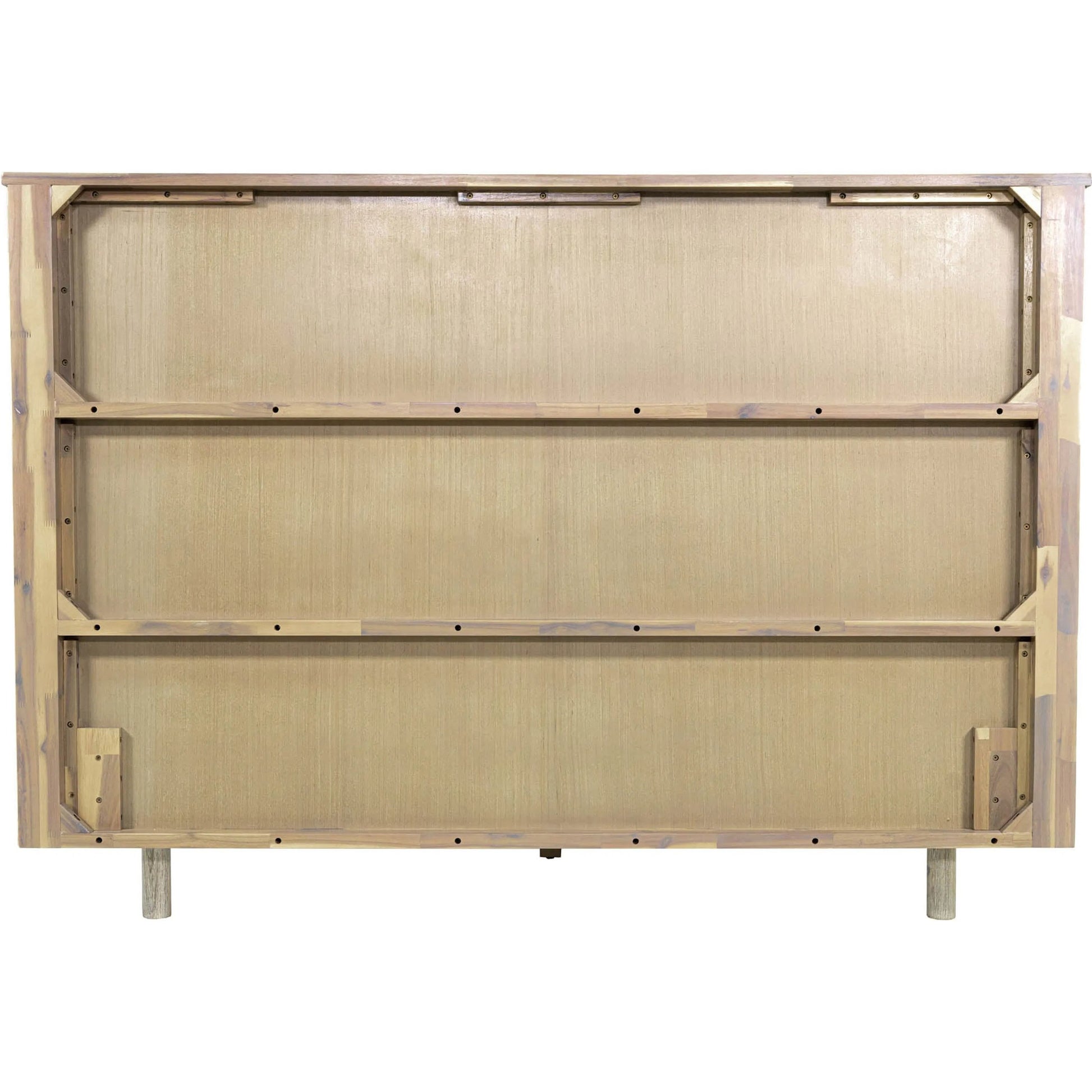 Oasis Bed by LH Imports in beige and natural white washed. Made from solid acacia wood in a transitional style.