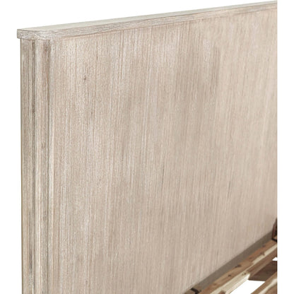 Oasis Bed by LH Imports in beige and natural white washed. Made from solid acacia wood in a transitional style.