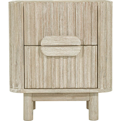 Oasis Nightstand by LH Imports in beige and natural white washed. Made from solid acacia wood, mdf acacia veneer in a transitional style.