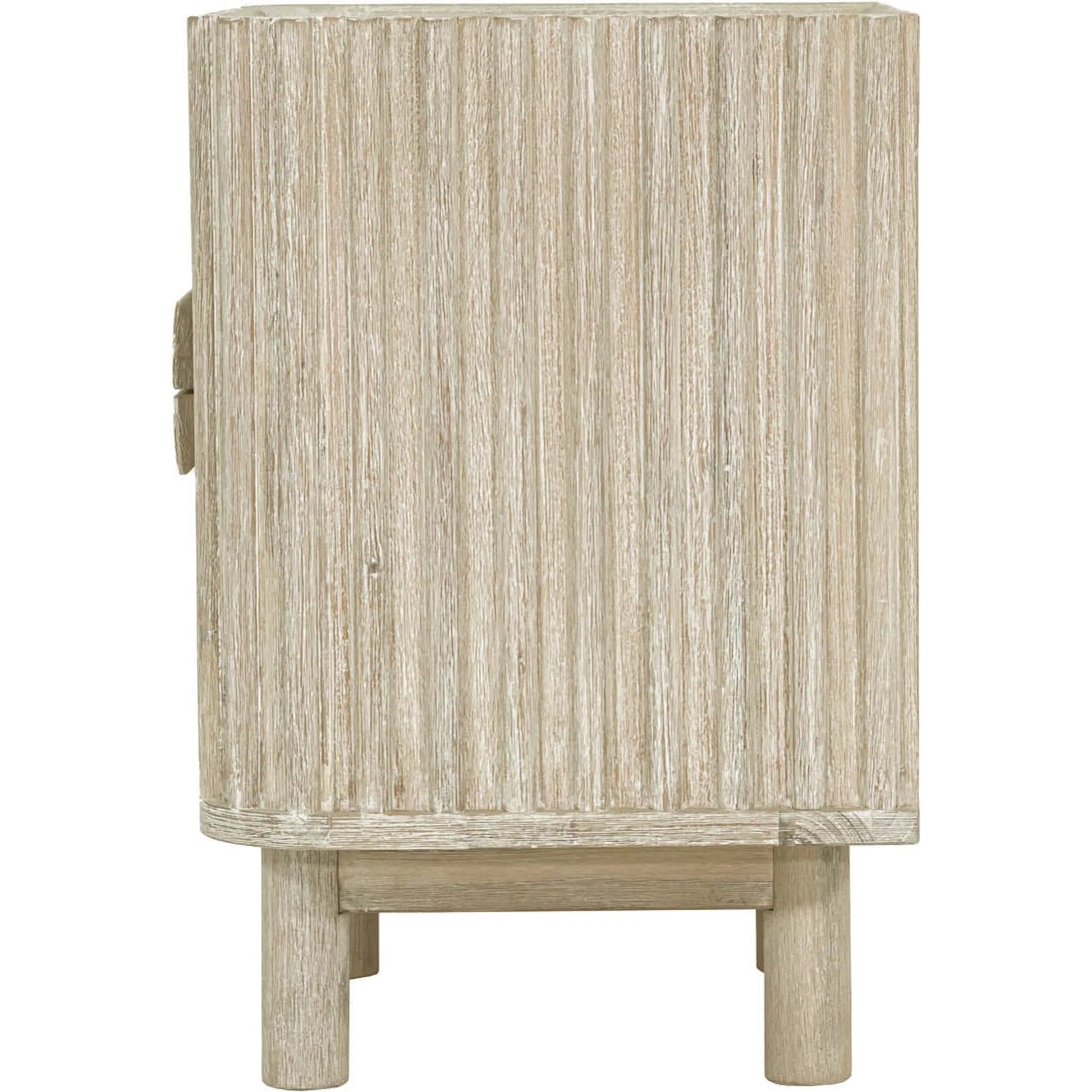 Oasis Nightstand by LH Imports in beige and natural white washed. Made from solid acacia wood, mdf acacia veneer in a transitional style.