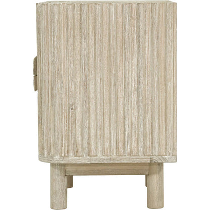 Oasis Nightstand by LH Imports in beige and natural white washed. Made from solid acacia wood, mdf acacia veneer in a transitional style.