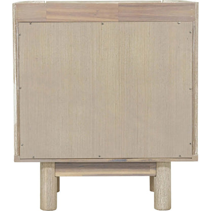 Oasis Nightstand by LH Imports in beige and natural white washed. Made from solid acacia wood, mdf acacia veneer in a transitional style.