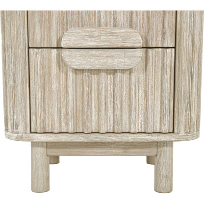 Oasis Nightstand by LH Imports in beige and natural white washed. Made from solid acacia wood, mdf acacia veneer in a transitional style.