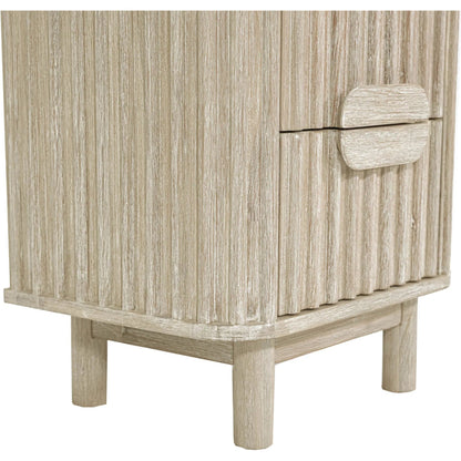 Oasis Nightstand by LH Imports in beige and natural white washed. Made from solid acacia wood, mdf acacia veneer in a transitional style.