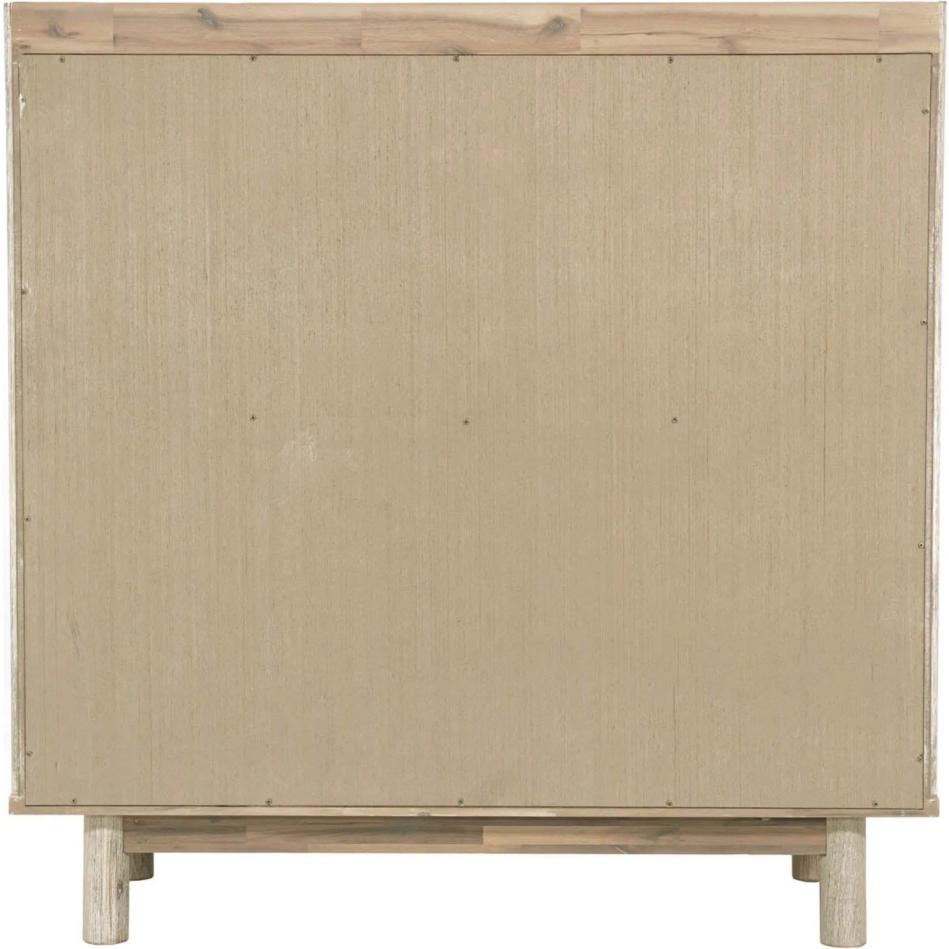 Oasis 4-Drawer Chest by LH Imports in beige and natural white washed. Made from solid acacia wood, mdf acacia veneer in a transitional style.