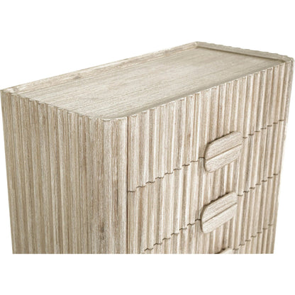 Oasis 4-Drawer Chest by LH Imports in beige and natural white washed. Made from solid acacia wood, mdf acacia veneer in a transitional style.